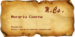 Morariu Cserne névjegykártya